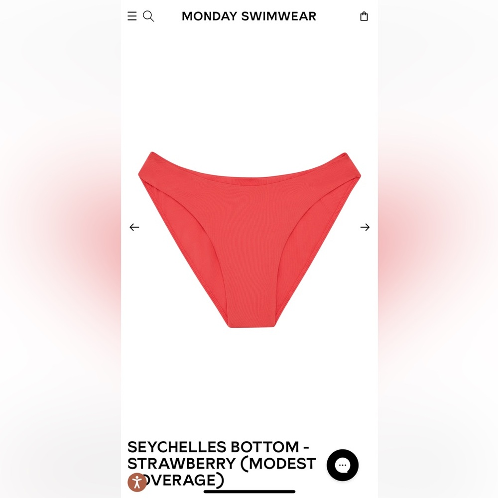 Monday Swimwear Seychelles Bikini Bottom NWT